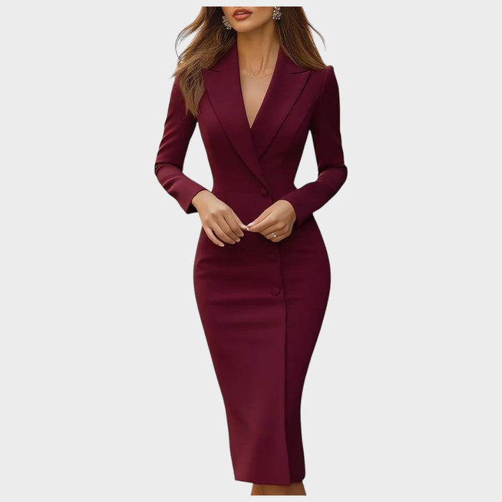 Manja - Eleganten prilegajoč se blazer obleka