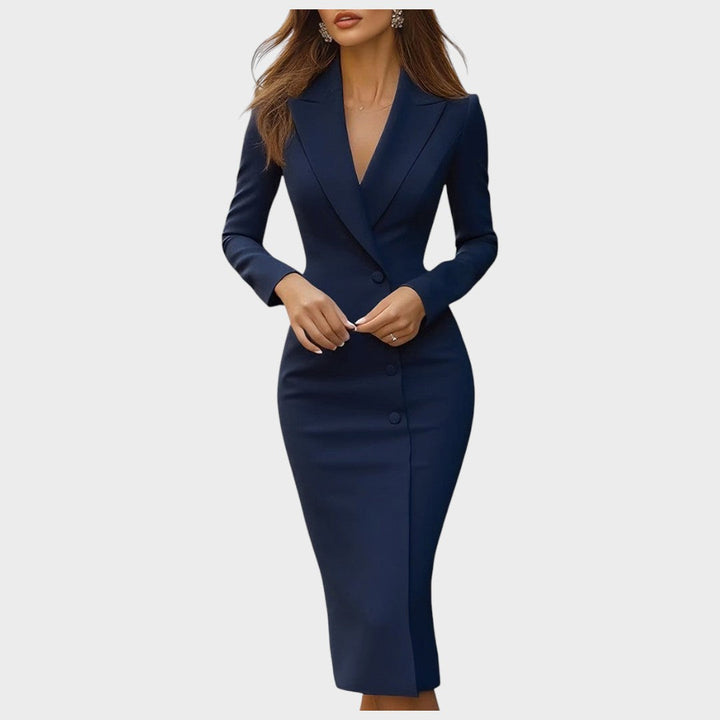 Manja - Eleganten prilegajoč se blazer obleka