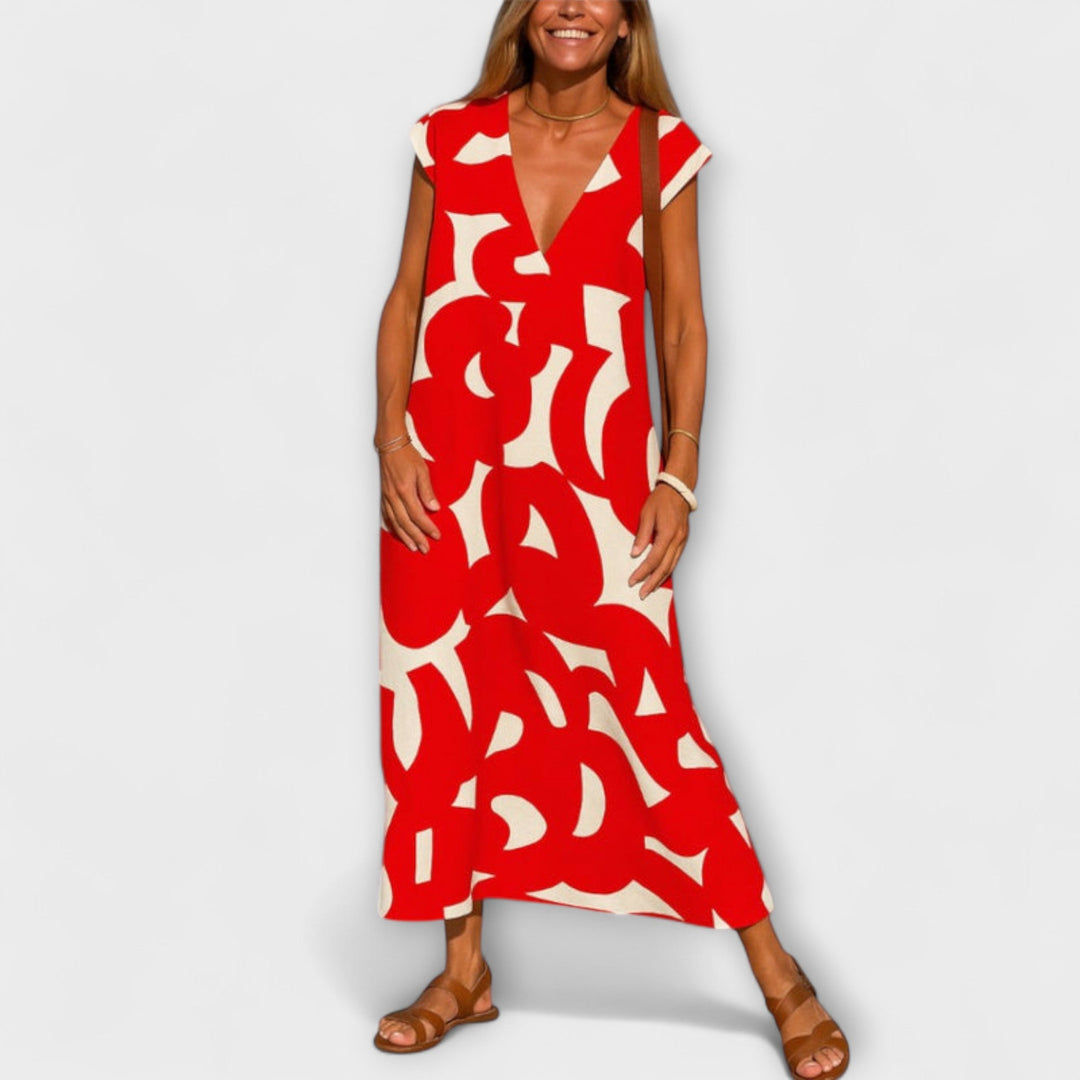 Linae – Lahka obleka z V-izrezom