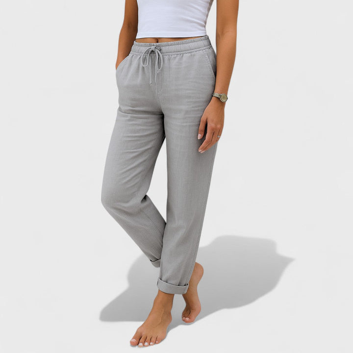 Klára - lanene Stretch Hlače