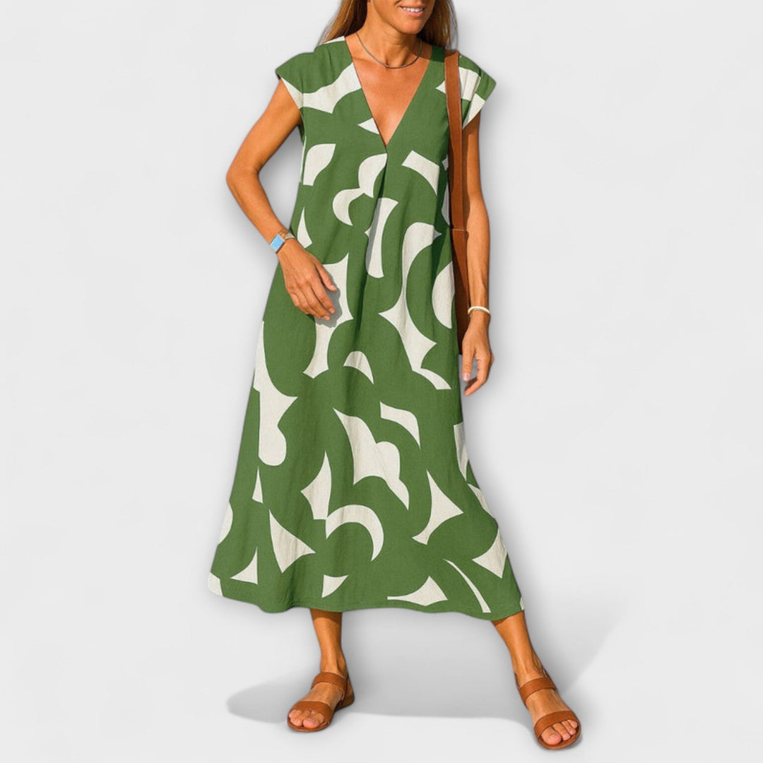 Linae – Lahka obleka z V-izrezom