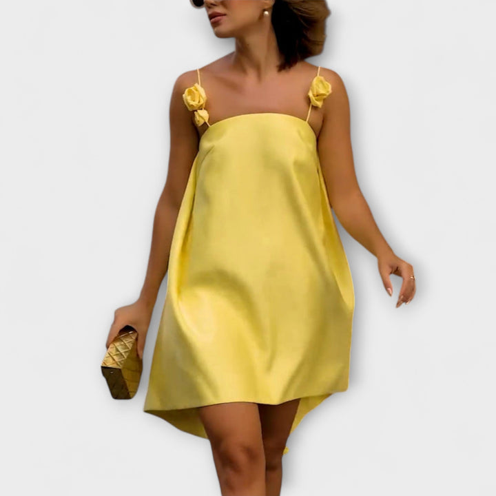 Jordan - Stilske cvetlične tiskane brezramne mini obleke