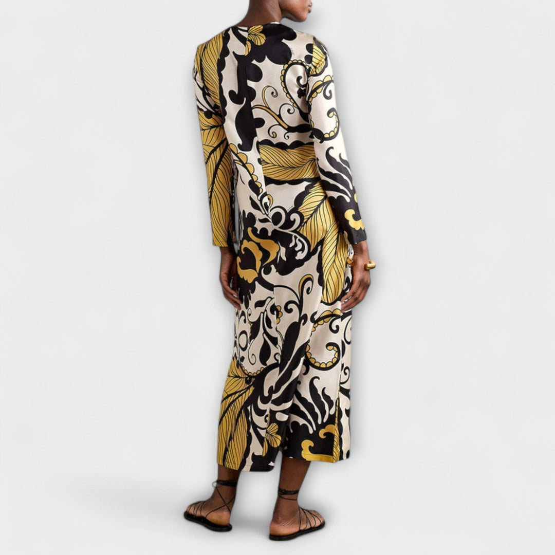 Luana - Učinkovite Midi Obleke iz Satenske Tkanine