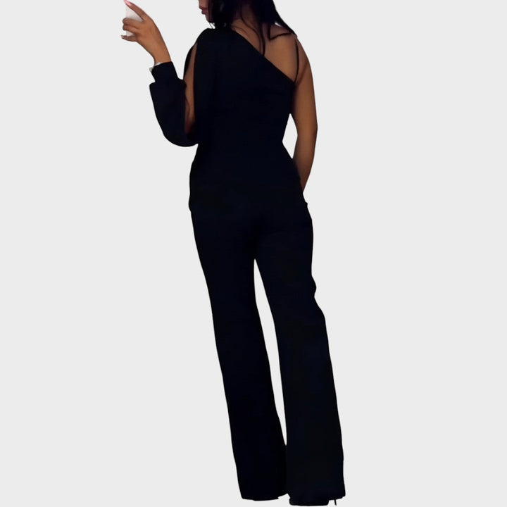 Ines - Moderna kombinezonska obleka z širokimi hlačami