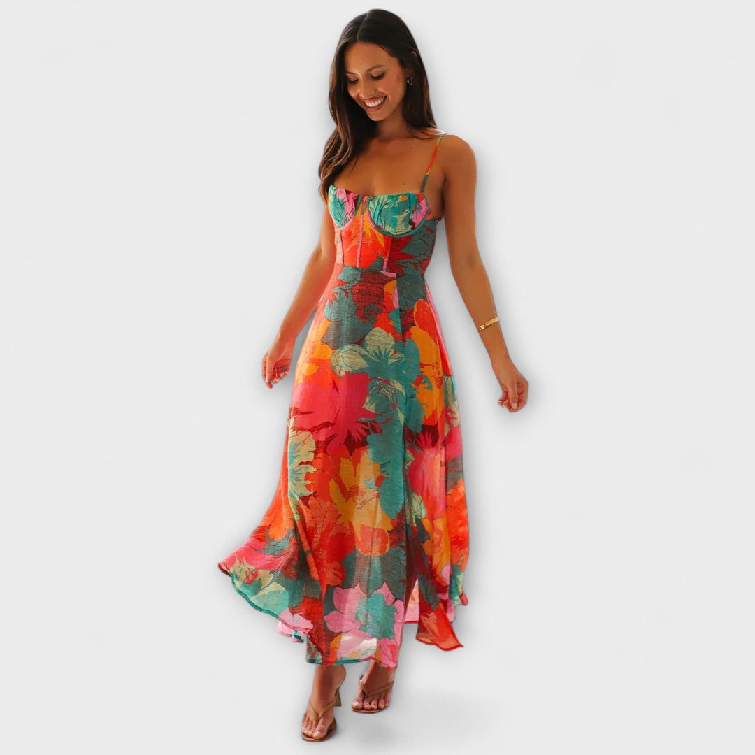 Audrey - Obleka z cvetličnim potiskom za ženske - Stilska in privlačna