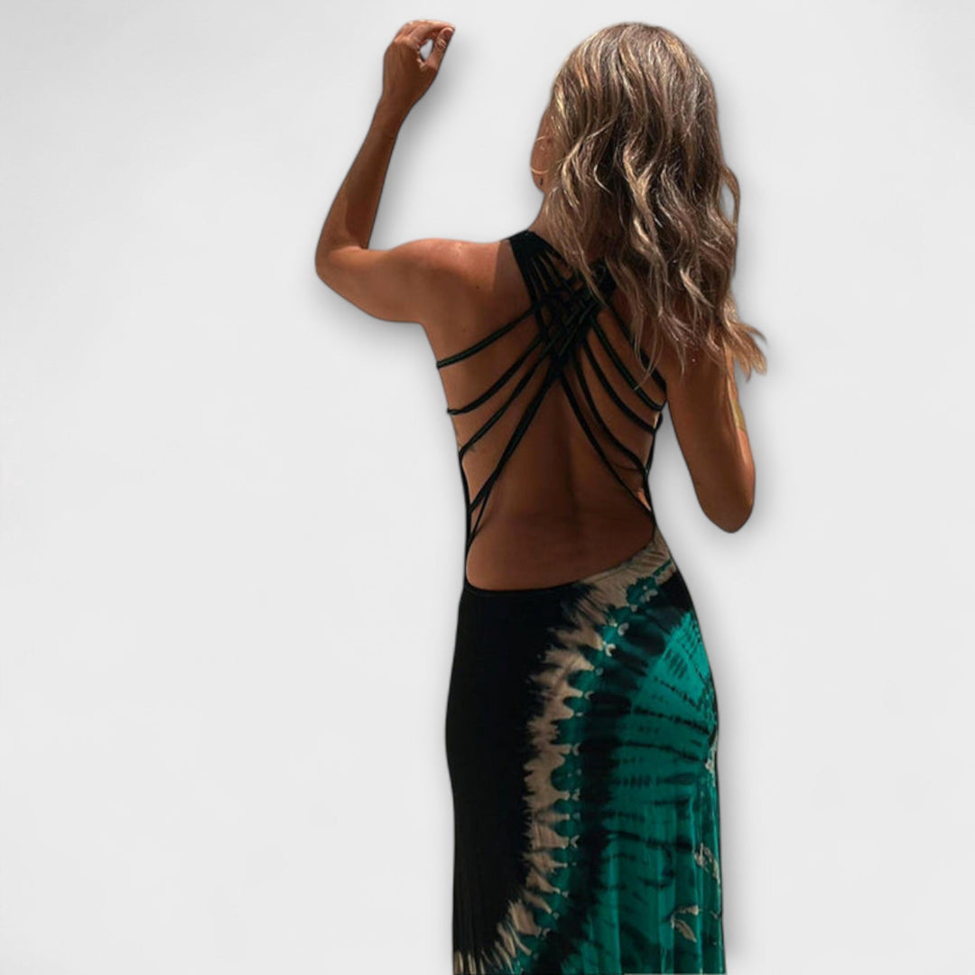 Livia - Maxi obleka z zvezdnatim nebom in batiko