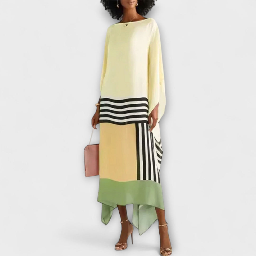 Elenora - Geometrijski kaftan z ohlapnim krojem