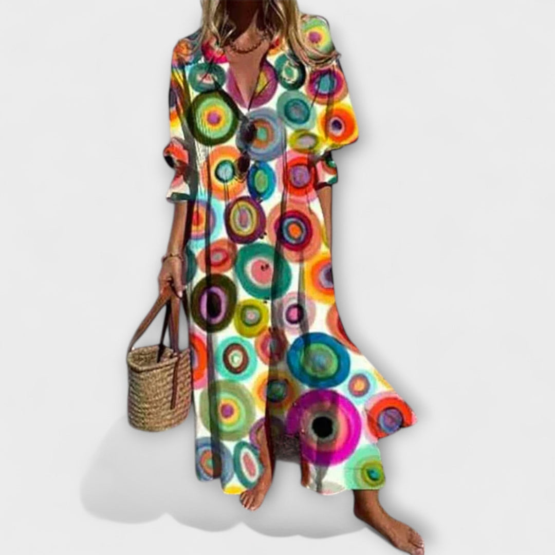 Lila - Lichotivé Maxi Oblačilo z Zakritjem Trebuh