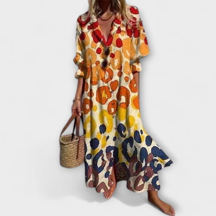 Lila - Lichotivé Maxi Oblačilo z Zakritjem Trebuh