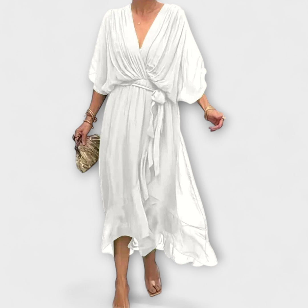 Amoura - Šifonske obleke z V izrezom