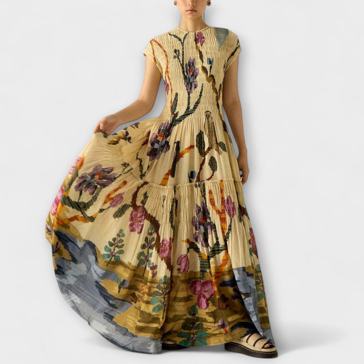 Amara - Oblačilo z naborki in živalskim potiskom