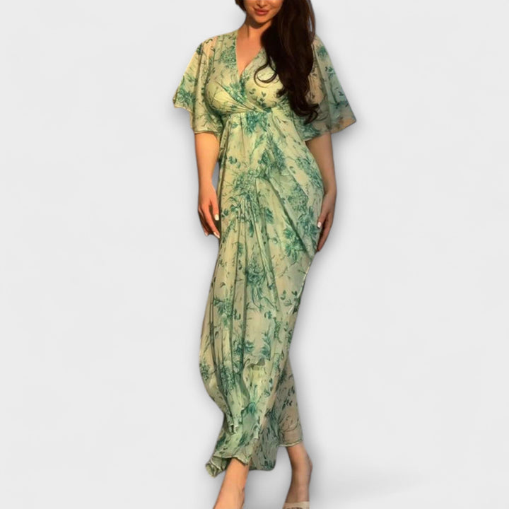 Lana - Stilske cvetlične obleke z V izrezom