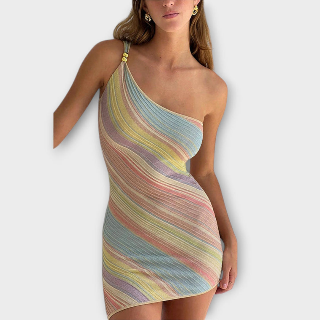 Kira - Trendy Mini Obleka na En Rame