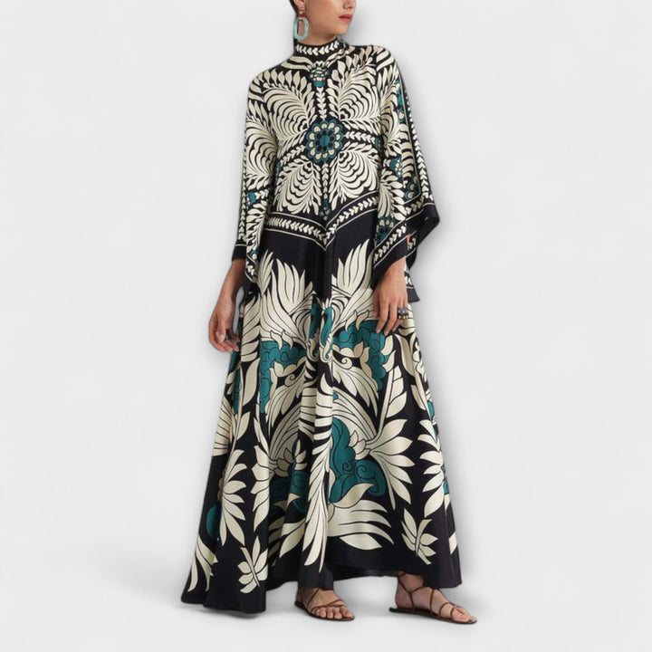 Giselle - Stilske Maxi Obleke s Cvetličnim Tiskom