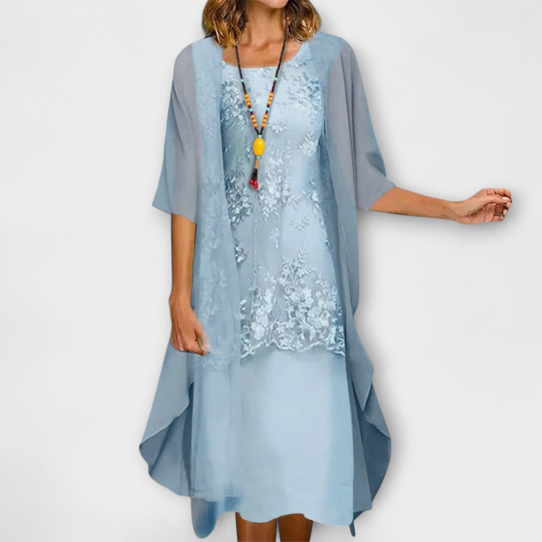 Danielle - Elegantne Dvodelne Šifonaste Obleke