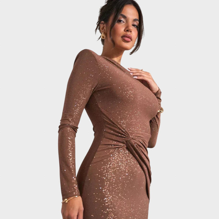 Vesna - Svetleča Maxi Obleka