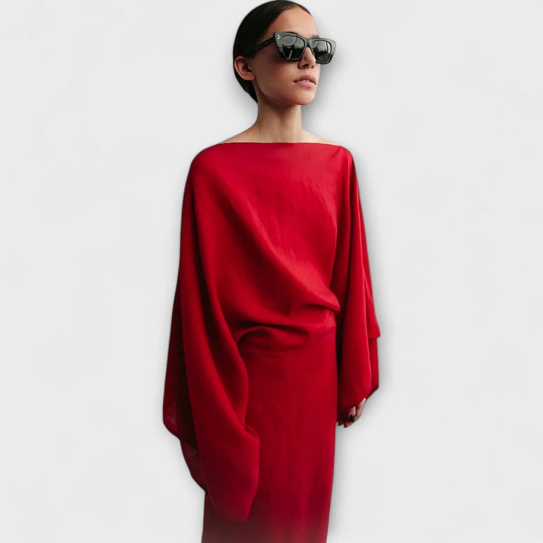 Dana - Kimono obleka izdelana iz lanu in bombaža